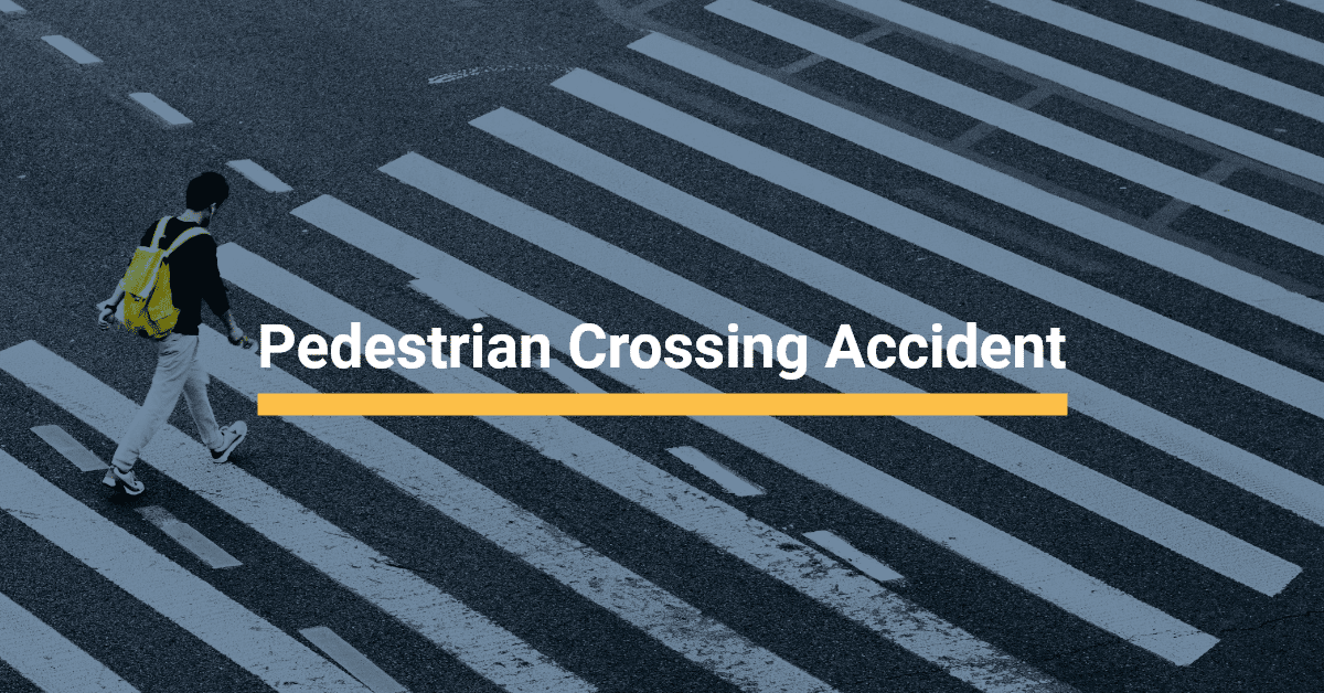 Crosswalk accident. Pedestrian walk crossing - Stock